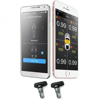 TPMS moto sans fil avec 2 capteurs et Bluetooth 4.0