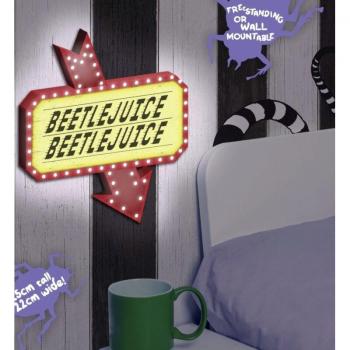 Lampe Neon 3D Beetlejuice – Accessoire de décor enfant, licence officielle