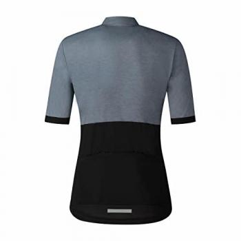 Shimano Element Damen Sporttrikot Kurzarm Grau/Schwarz – M