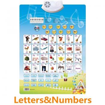 Tableau éducatif électronique avec alphabet et chiffres pour enfants