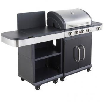 Barbecue au gaz Fidgi 4 avec desserte Cook'in Garden et couvercle amovible sans LED