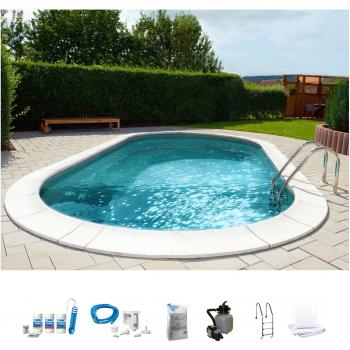 Ovalpool my POOL BWT mit grauer Innenfolie, 120 cm hoch