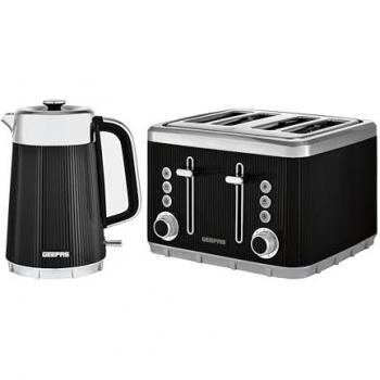 Arcus Black 1.7L Kettle & Toasting Unit