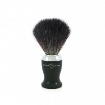 Blaireau de Rasage Imitation Ébène avec Poils Synthétiques Noirs et Manche Chromé