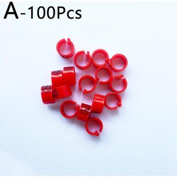 100 Pcs Colorful Foot Rings for Pigeons and Small Birds