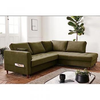 Anna Convertible 5 Places Vert Olive Style Contemporain