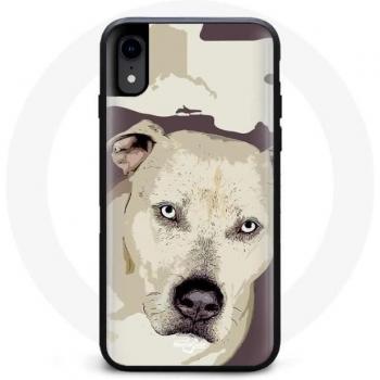 Coque iPhone XR Pitbull Blanc Chien