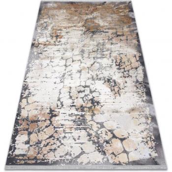 Grey & Mustard Vintage Tile Rug – 154x220 cm
