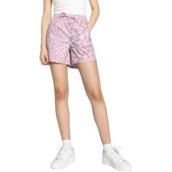 Puma Downtown Women's Short-Cut Sweat Shorts Coral Ice S