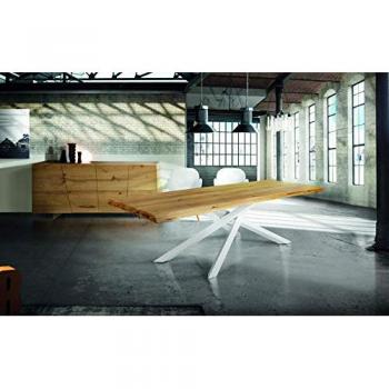Mesa de comedor de roble macizo 180x90 cm