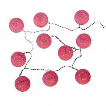 Guirnalda de Amor Atmosphera, 10 Bolas LED, Rosa 165 cm