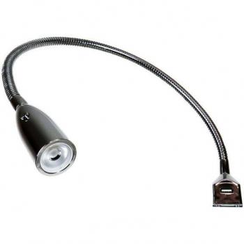 Kalb Möbel LED Leuchte, verchromt, warmweiß, USB, 1er Set