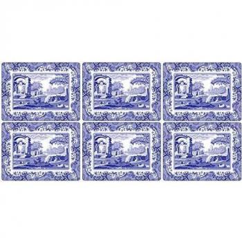 Pack 6 Sets de Table Rigide Blue Italian Format Petit Déjeuner 30x23 cm