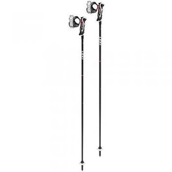 Leki Bastone Sci Carbon 14 cm 120 g 3D, design Nero‑Grigio‑Bianco‑Rosso