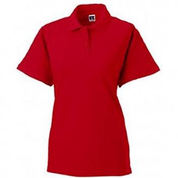 Red Classic XXL Female Pique Polo Top