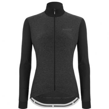 Santini Damen Langarmtrikot Schwarz