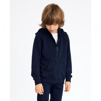 Felpa blu con zip per ragazzi