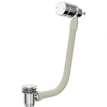 Polished Chrome Metal Bath Mixer Filler and Waste Combo
