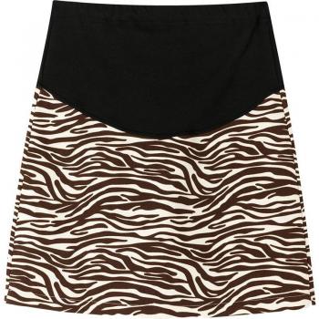 Maternity A-Line Zebra Striped Skirt with Shorts