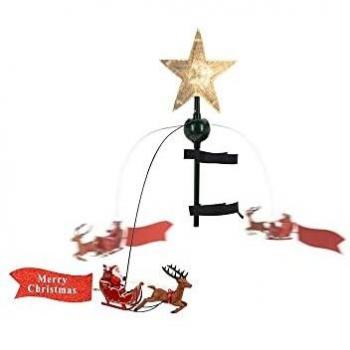 Weihnachtsbaumspitze in leuchtendem Rot