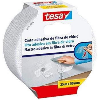 Cinta de fibra de vidrio Tesa 50 mm 25 M Blanco