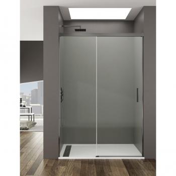 Paroi de Douche 1+1 Aluminium Titane