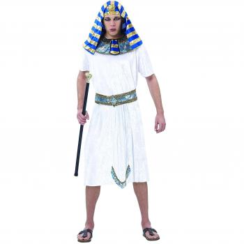 Herrengestalt im pharaonischen Gewand – Weiß & Gold, XL