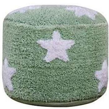 Puff Estrellas Menta y Rosa 24x35x35 cm