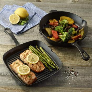Cuisinart 10‑Zoll runde Bratpfanne – Schwarzes Gusseisen