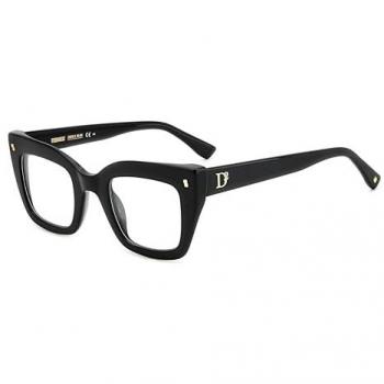 Dsquared2 Femme D2 0099 807 Lunettes Carrées en Plastique Noir
