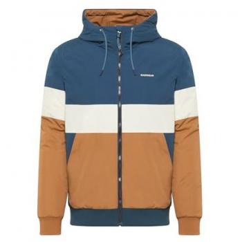 Ragwear Winterjacke Jinig für Herren in Farbeblock Blau Braun Größe S