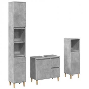 Ensemble de salle de bain 3 pcs gris béton