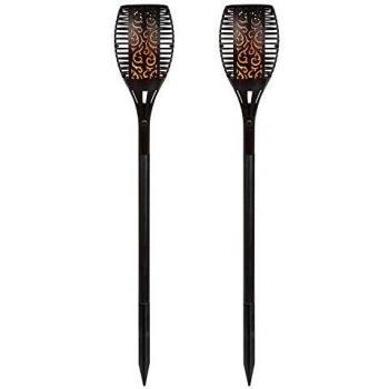 Idena Solar Gartenfackel mit 96 LEDs, Flammenoptik, 78 cm