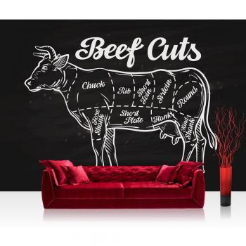 Fototapete “Beef Cuts” in Vliesform – 254x184 cm, Premium Plus Edition
