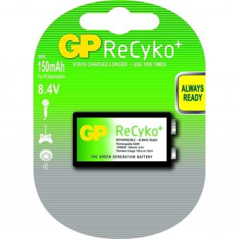 GP 9V Recyko+ 150 mAh Pila Recarga