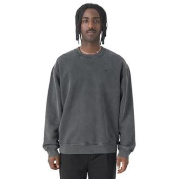 Herren Sweatshirt Cleptomanicx Ligull Washed – Dunkelgrau, XS, lockerer Schnitt