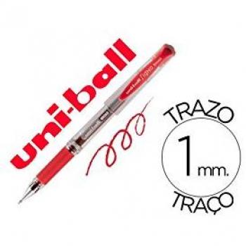 Bolígrafo de tinta líquida Uni-Ball Signo Broad UM-153 W Rojo Metal 0,6 mm 12 Unidades