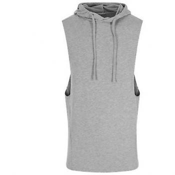 Just Cool AWDis Hoodie Sportif Sans Manches Gris M