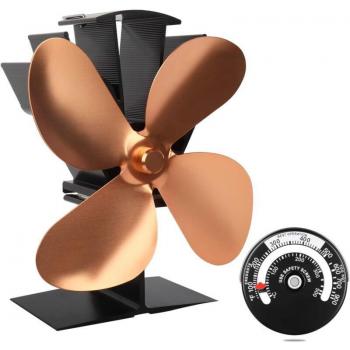 Ventilatore 4 Pale Silenzioso per Stufe a Legna