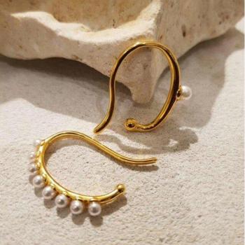 HUANZHI Elegante Cochlea Clip Ohrringe für Frauen