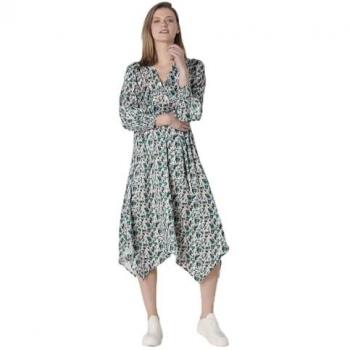 Vestito midi multicolor a maniche lunghe da jeans Lois