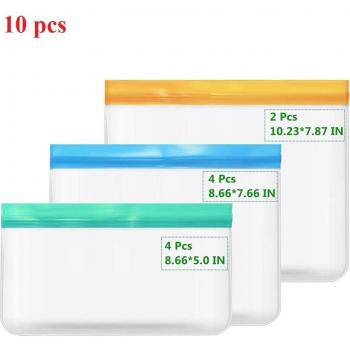 10 Stuks Lekvrije Top Zip Lock Tassen voor Keukenorganisatie