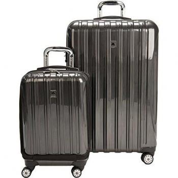 DELSEY Helium Aero Expandable Spinner Luggage Set, Charcoal, 2-Piece