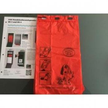 Rote Hundekotbeutel 1000 Stück, 200x350mm, 15 Mikron Dicke