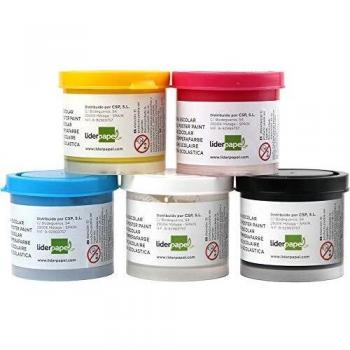 Guache Líderpapel 5 Cores Sortidas 40 ml + Pincel