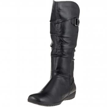 Bottes en Cuir Noir avec Fermeture Éclair