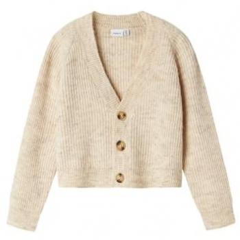 Giacchetta Holly beige scuro, cashmere puro, 7‑8 anni
