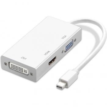 Mini 3-in-1 1080P DP to HDMI VGA DVI Converter Cable for Macbook Pro