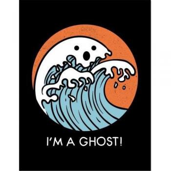 Popcorn Punk Ghostly Presence Framed Artwork 45cm x Black
