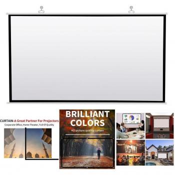 Écran de projecteur blanc pliable anti-froissement pour cinéma maison HD